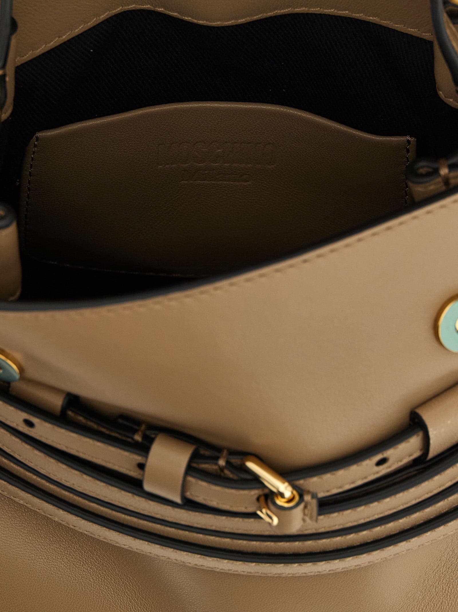 Beige Napa Leather / Calf Bos Taurus Handbag - 4