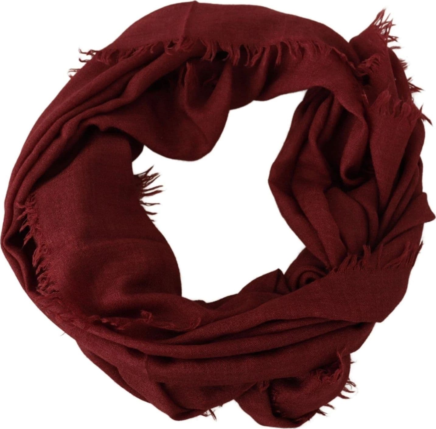 Red DG Crown Cashmere Silk Shawl Fringe Wrap Scarf - 4