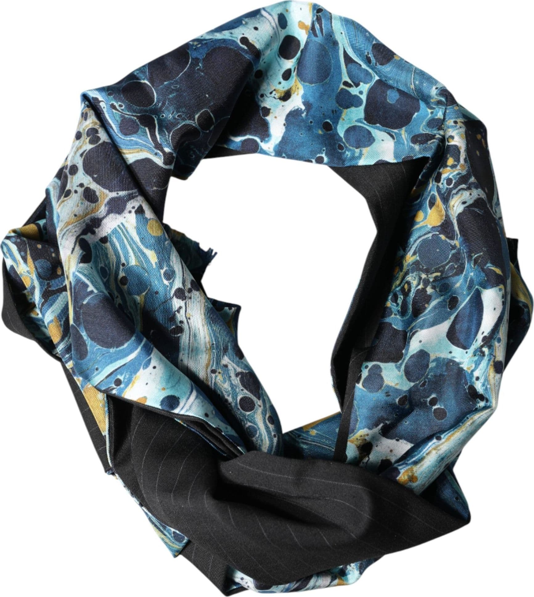 Multicolor Marble Neck Wrap Foulard Scarf - 3