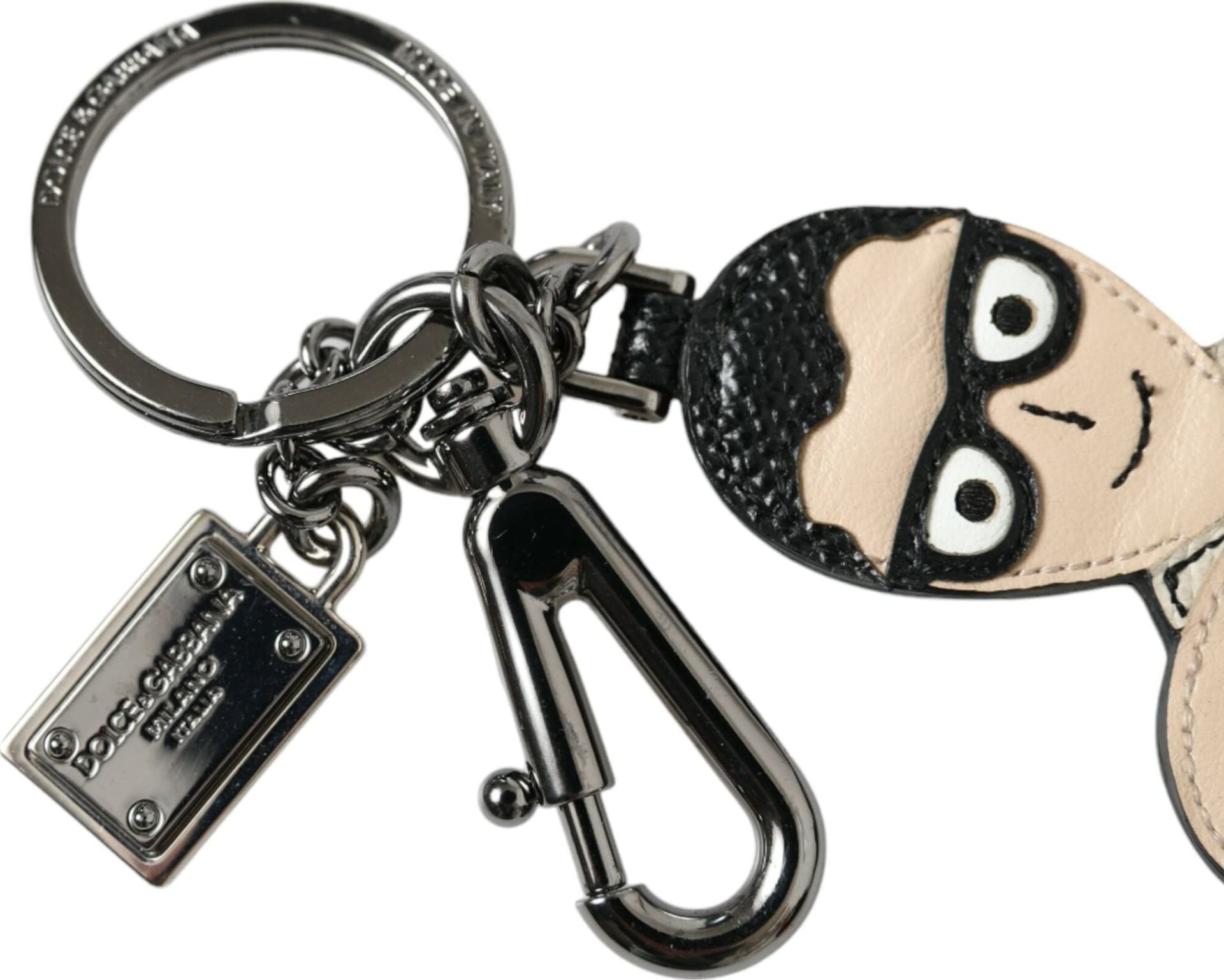Leather Dominico Stefano #DGFAMILY Logo Badge Keychain - 2