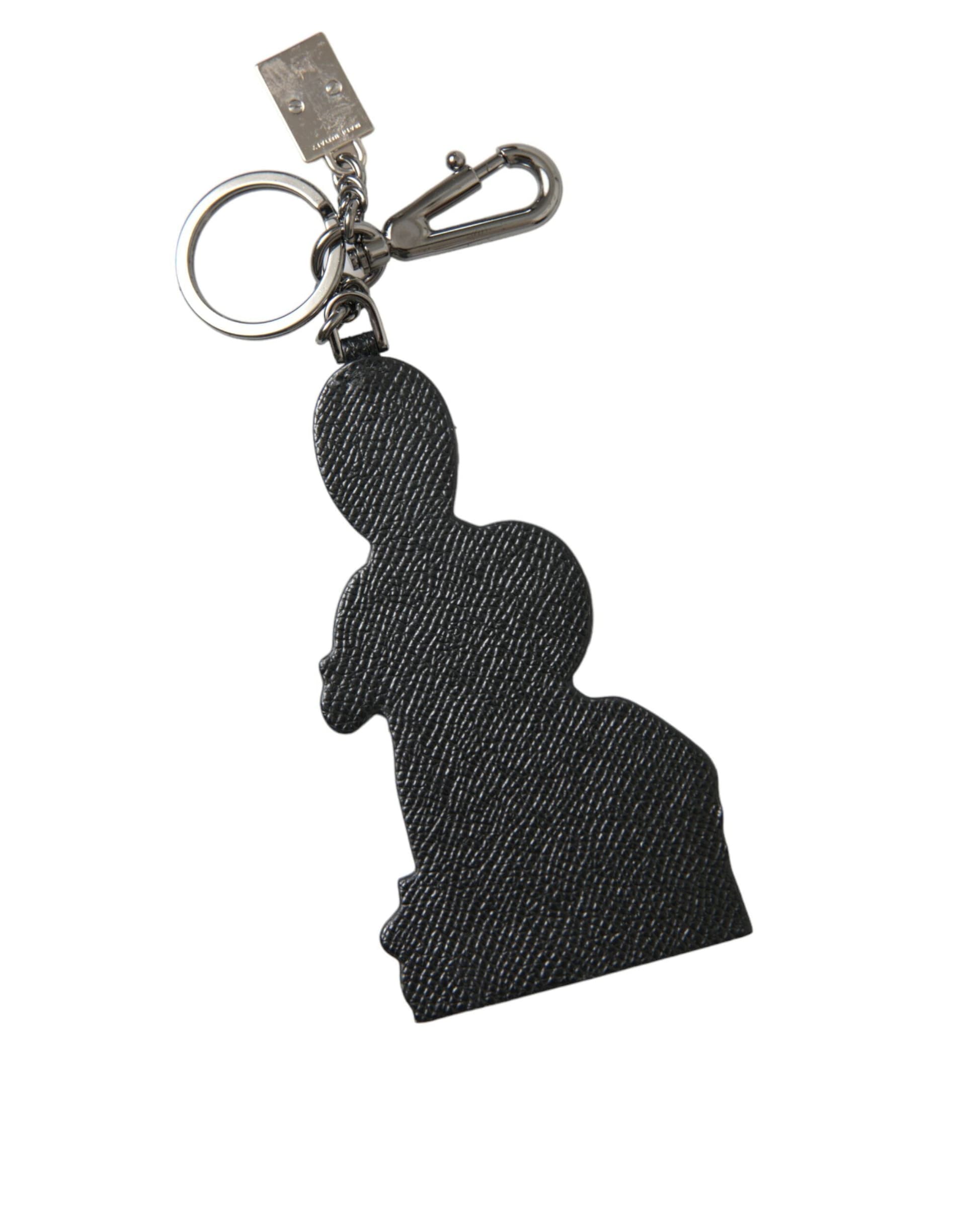 Leather Dominico Stefano #DGFAMILY Logo Badge Keychain - 3