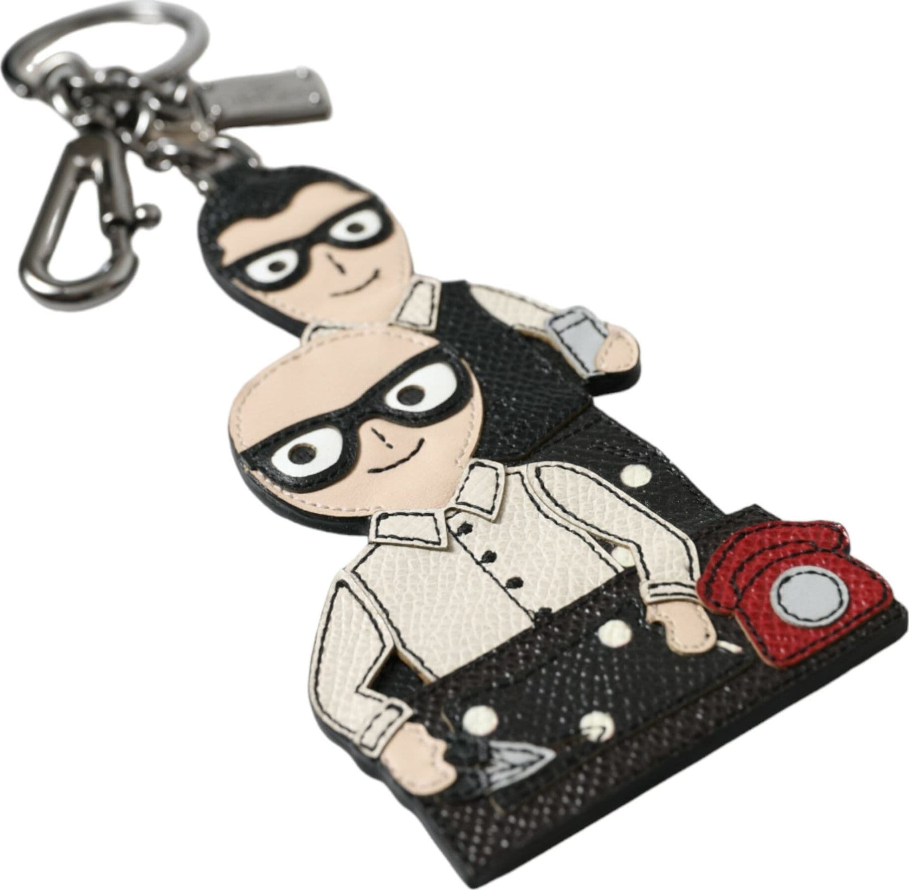 Leather Dominico Stefano #DGFAMILY Logo Badge Keychain - 4