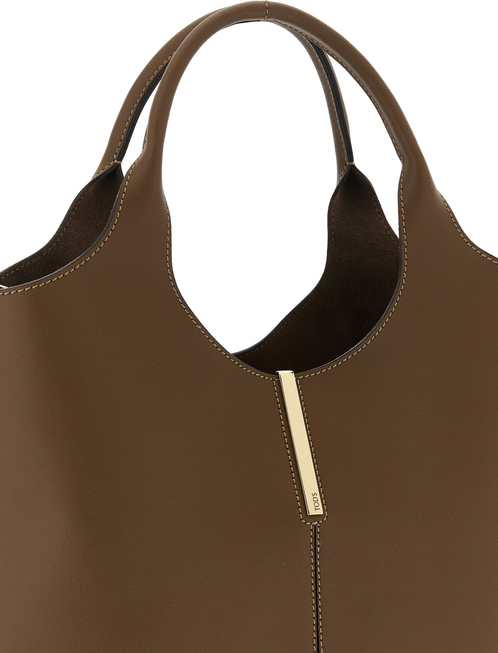 Brown Calfskin Handbag - 3