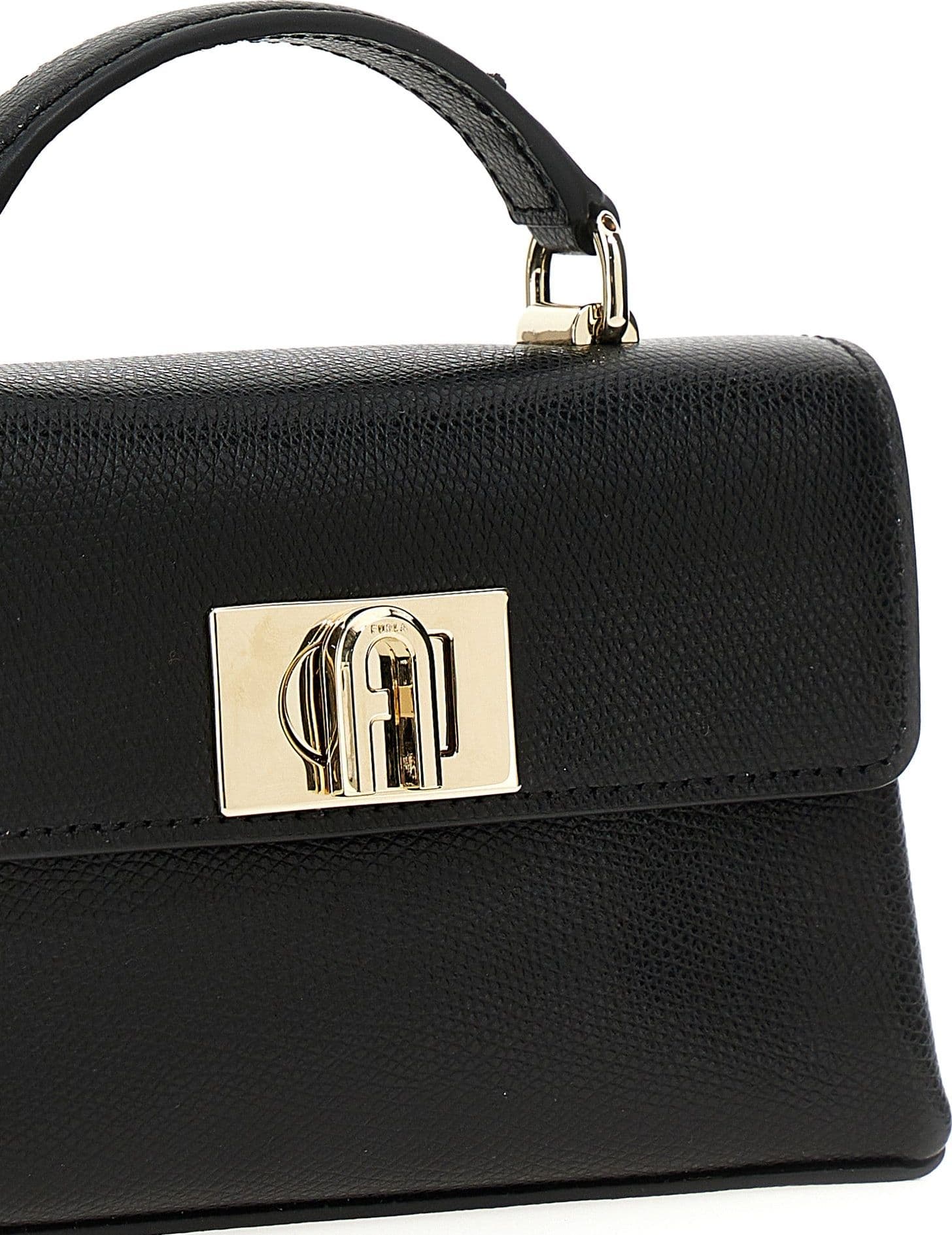 Black Leather Crossbody Bag - 3