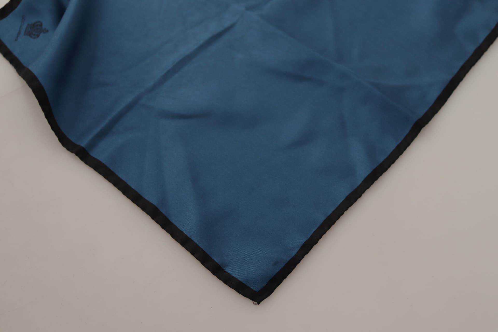 Black Blue DG Crown Printed Square Handkerchief Scarf - 2