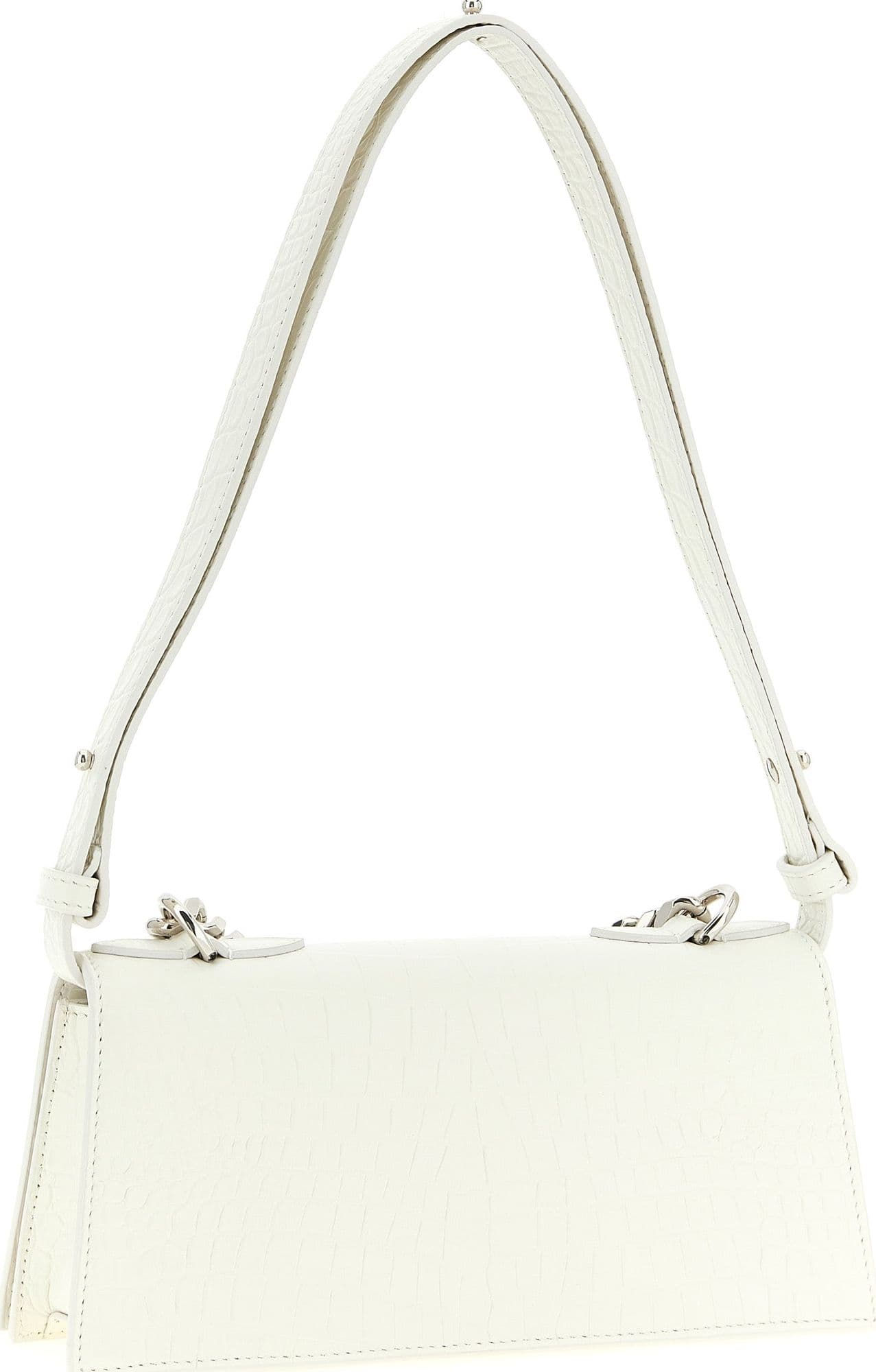 White Calfskin Shoulder Bag - 2