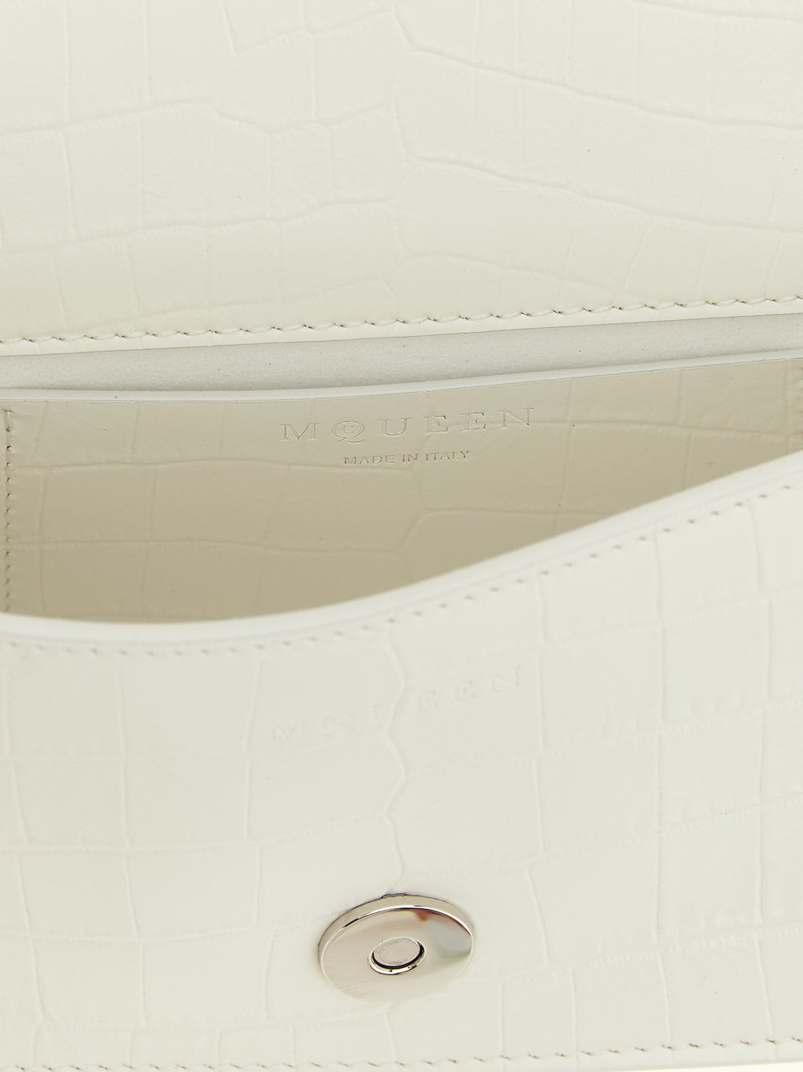 White Calfskin Shoulder Bag - 4