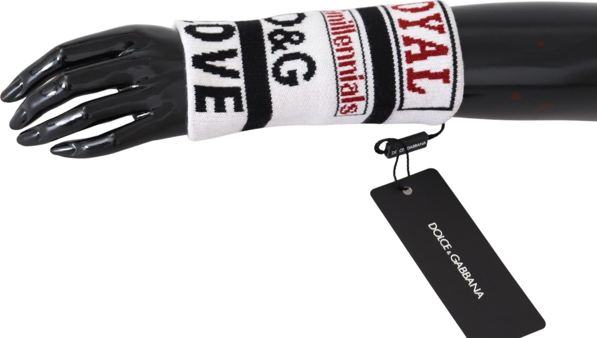 Multicolor Wool Knit D&G Love Wristband Wrap - 4