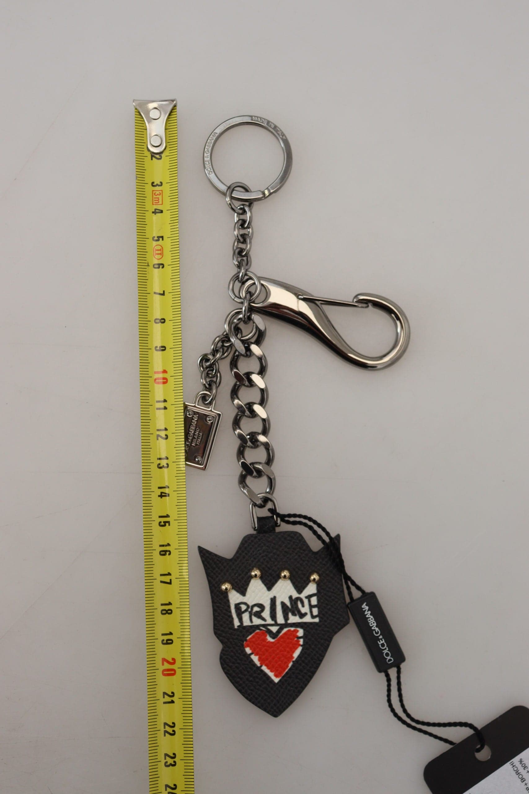 Black Prince Studs Logo Silver Brass Keychain - 3