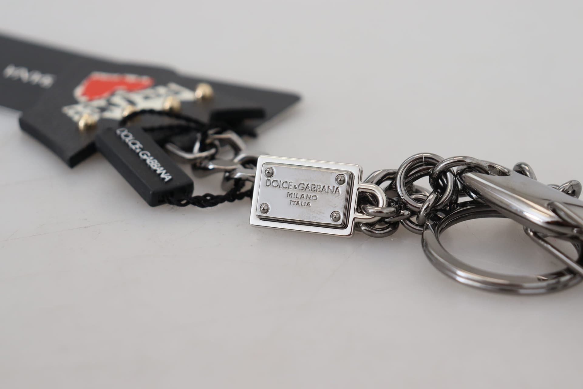Black Prince Studs Logo Silver Brass Keychain - 8