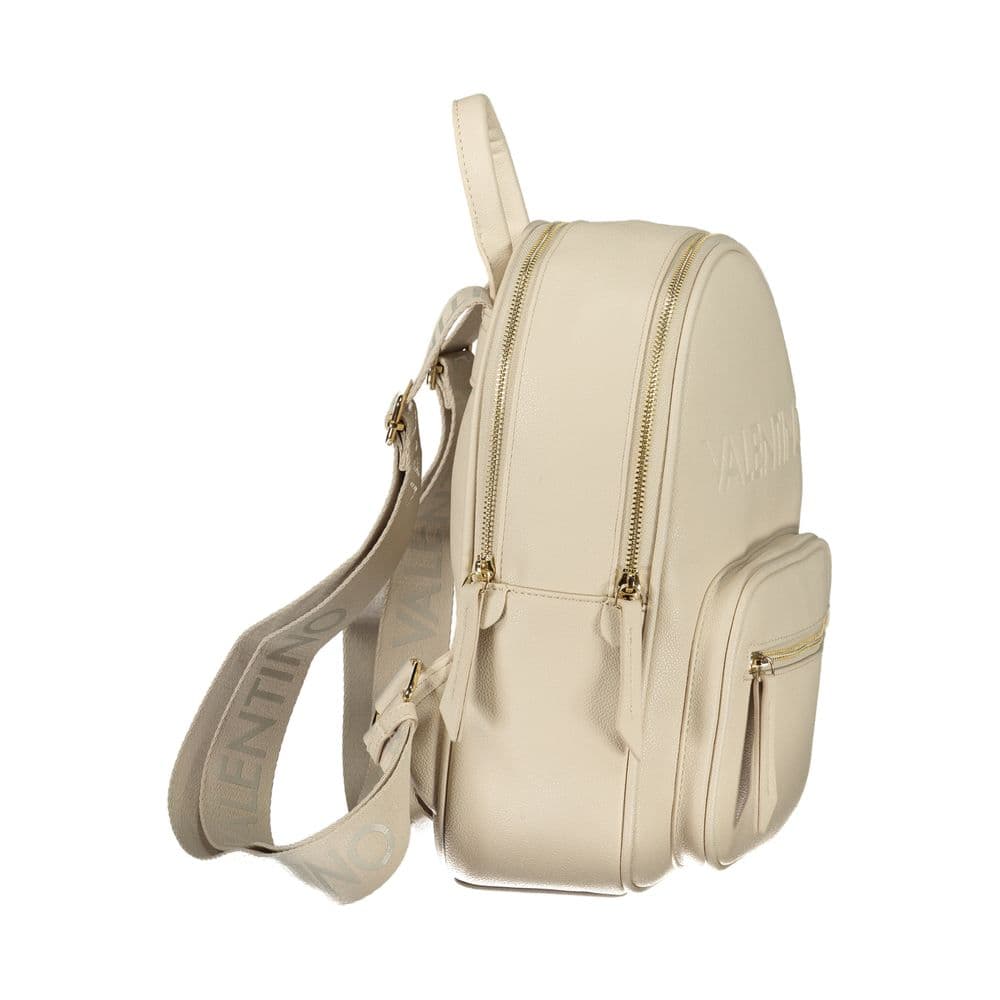 Beige Polyurethane Women's Backpack - 3