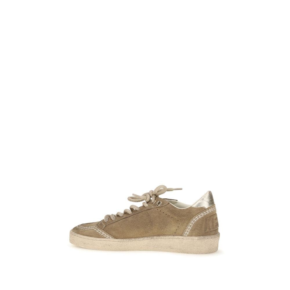 Beige Calf Leather Bos Taurus Athletic Sneakers - 3