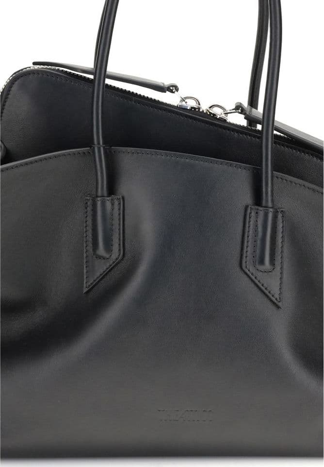 Black Calf Leather Bos Taurus Shoulder Bag - 4