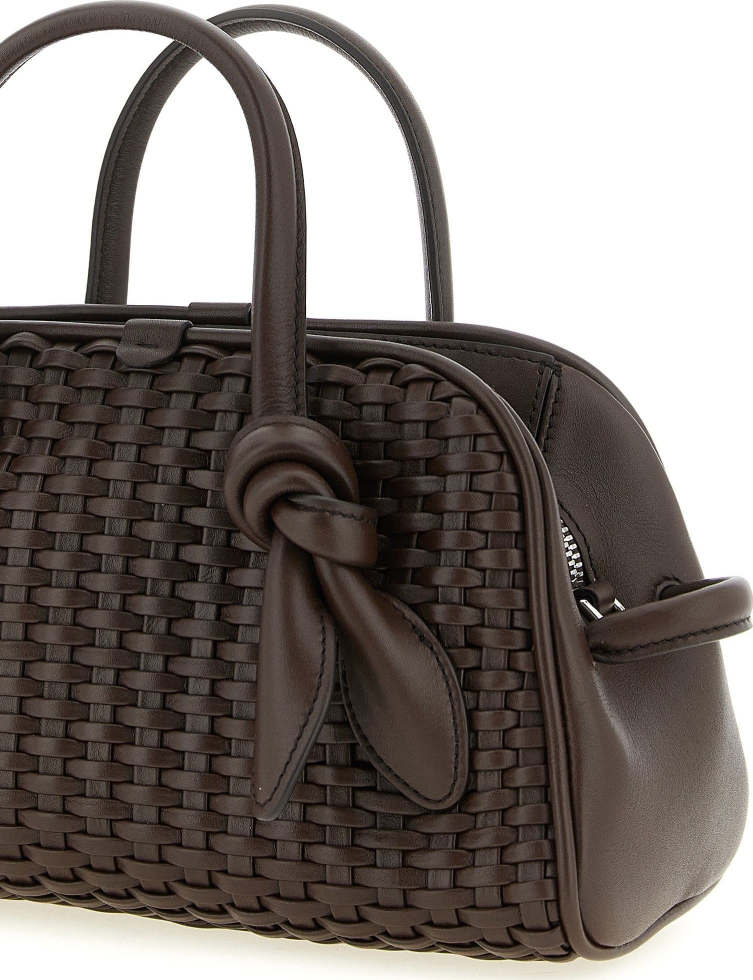 Brown Cotton Handbag - 3