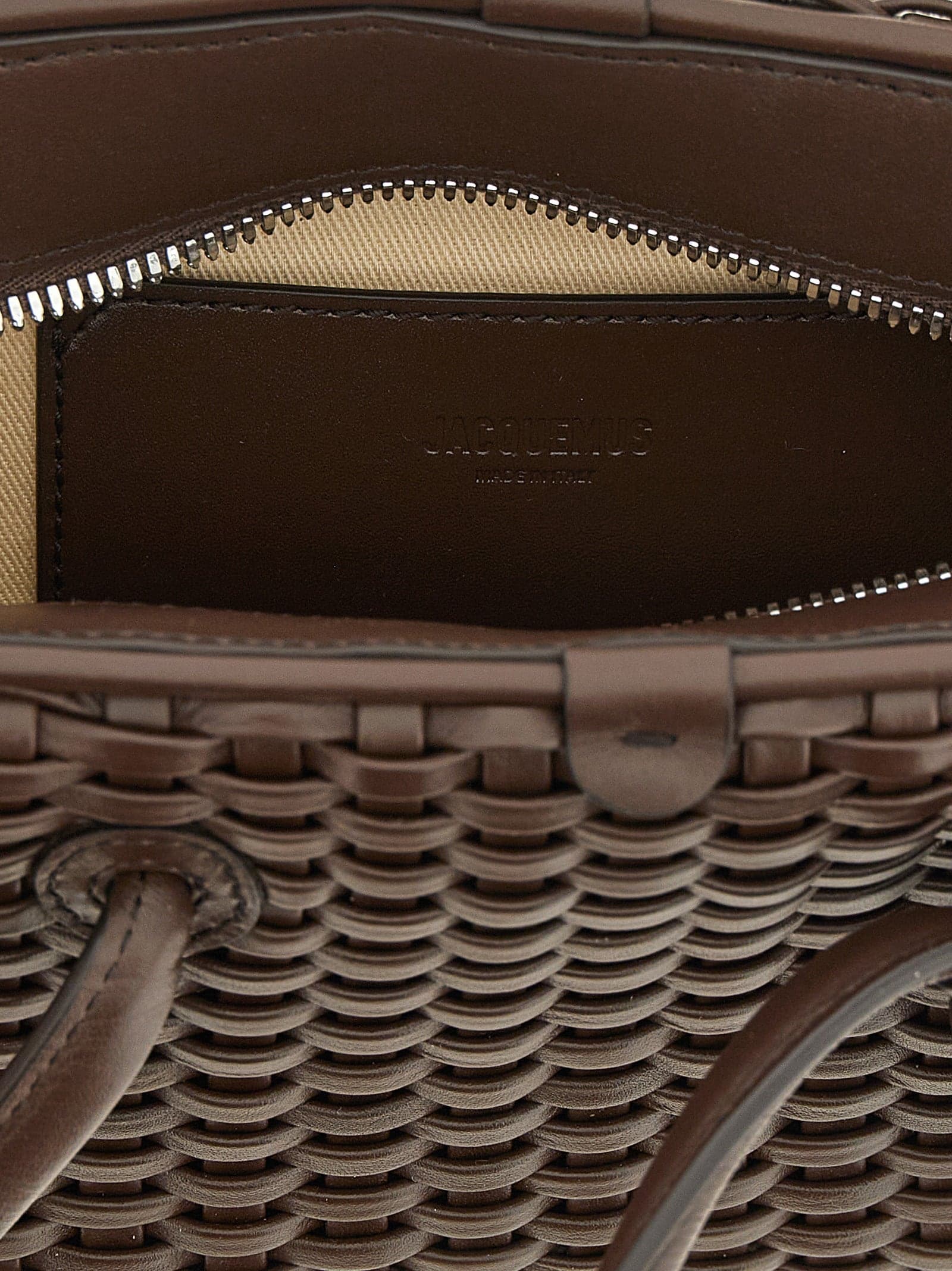 Brown Cotton Handbag - 4