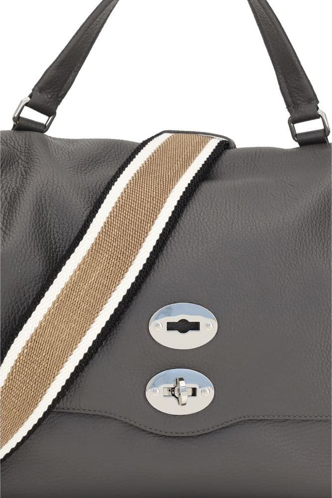Gray Calf Leather Bos Taurus Handbag - 4