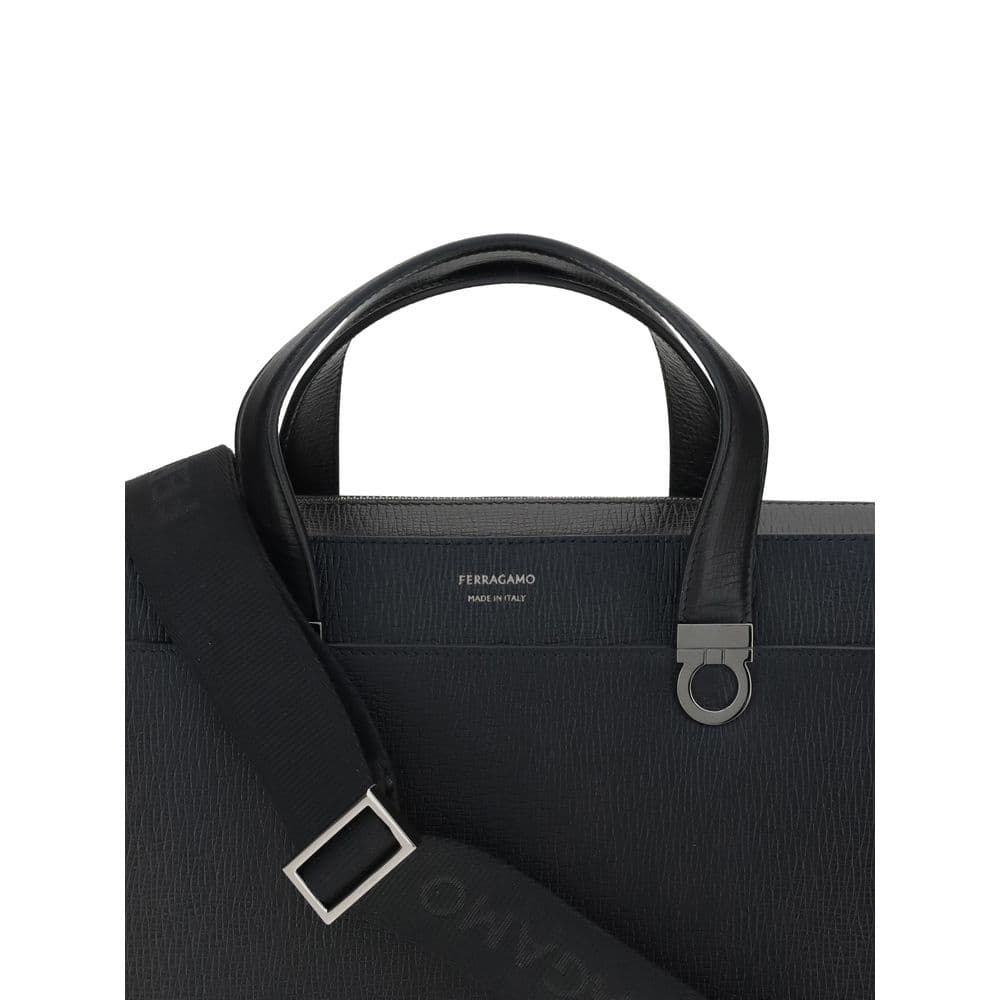 Black Calf Leather Bos Taurus Briefcase - 4