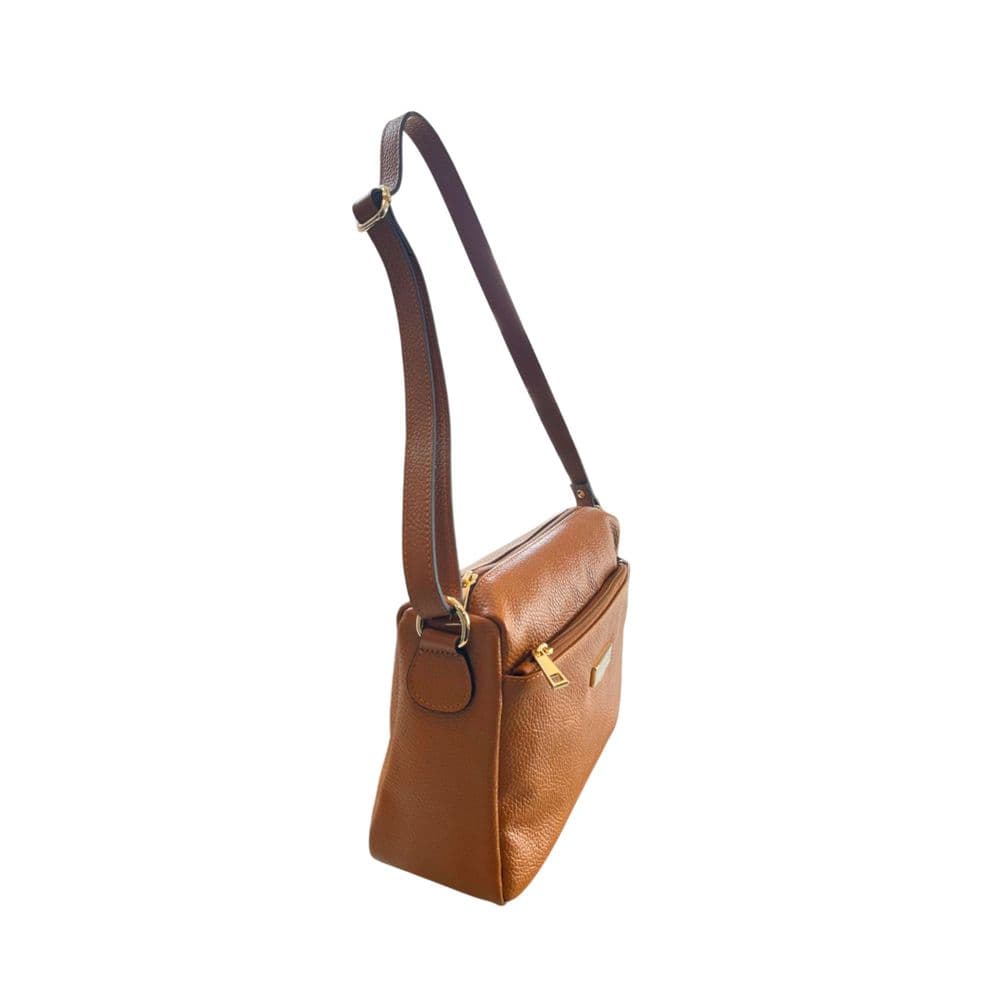 Brown Leather Women Crossbody Bag - 2