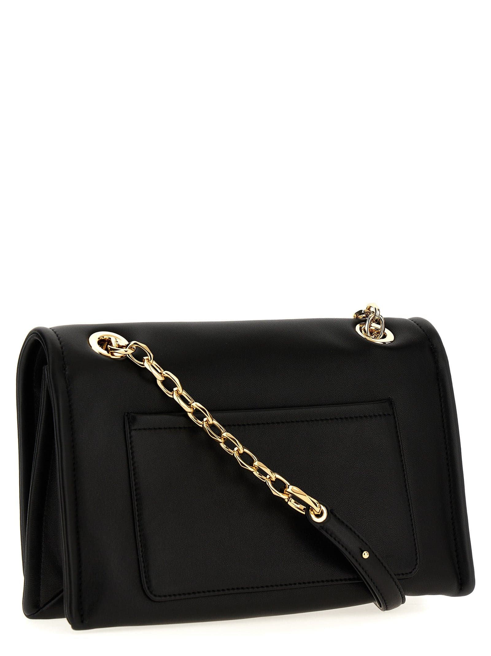 Black Lamb Leather Shoulder Bag - 2