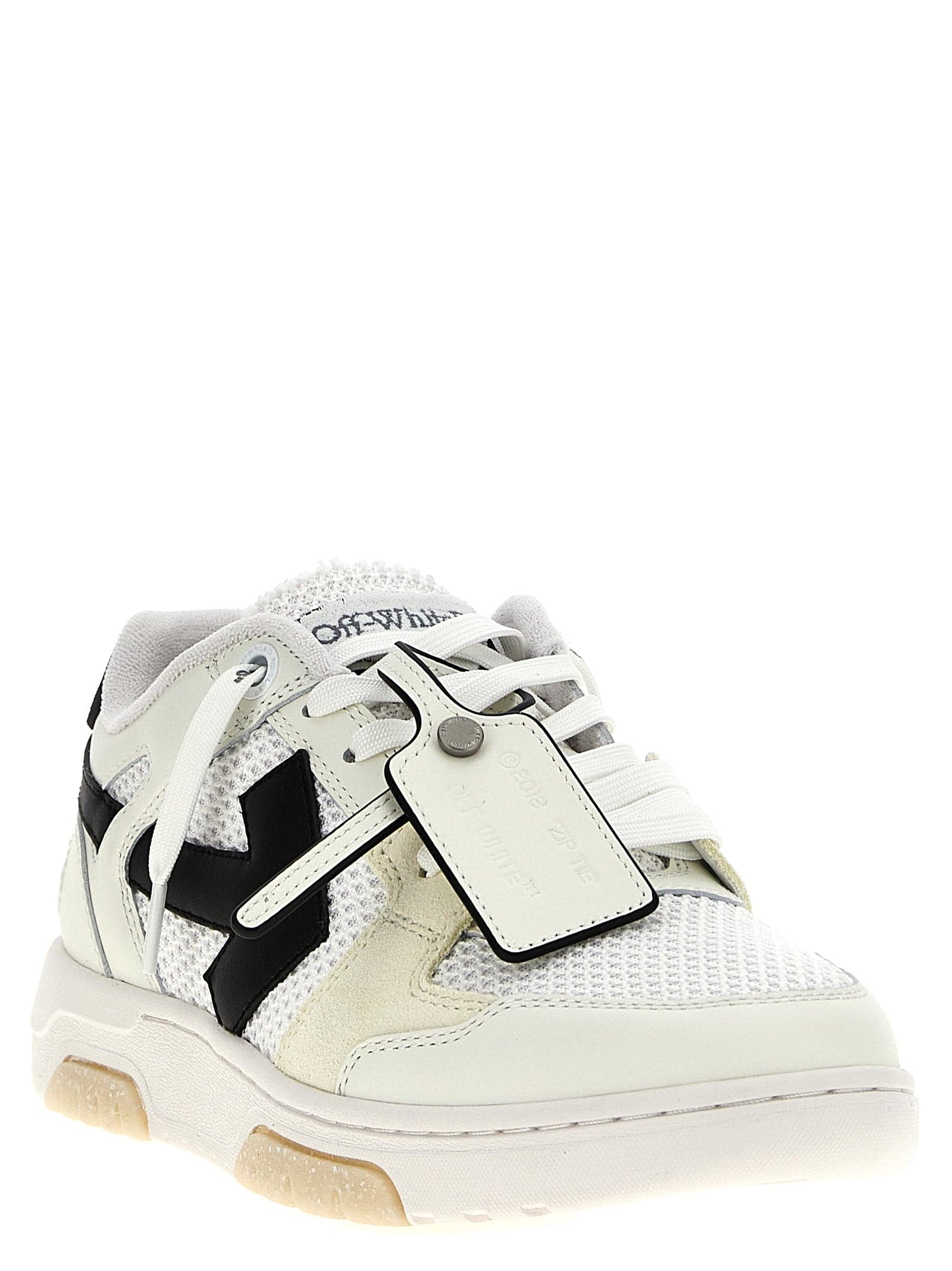 Bicolor Bovine Leather Athletic Sneakers - 3