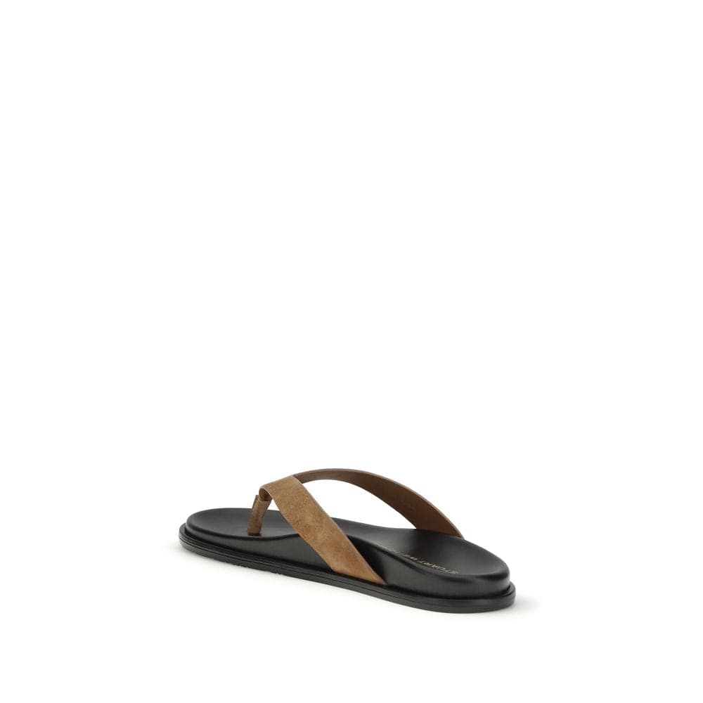 Multicolor Calf Leather Bos Taurus Flip-Flop Sandals - 3