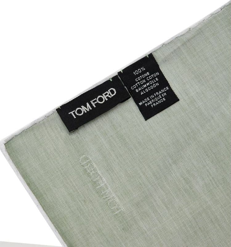 Green Cotton Pocket Square - 4