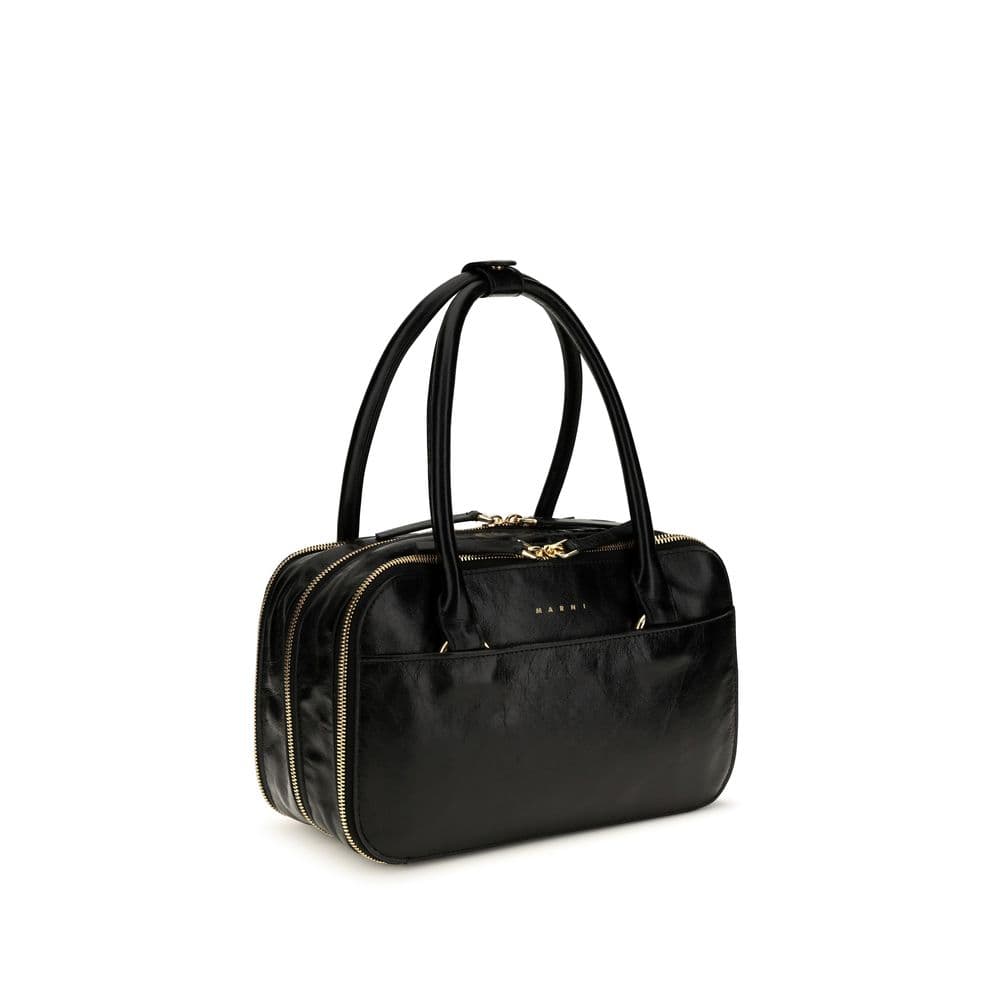 Black Calf Leather Bos Taurus Handbag - 2