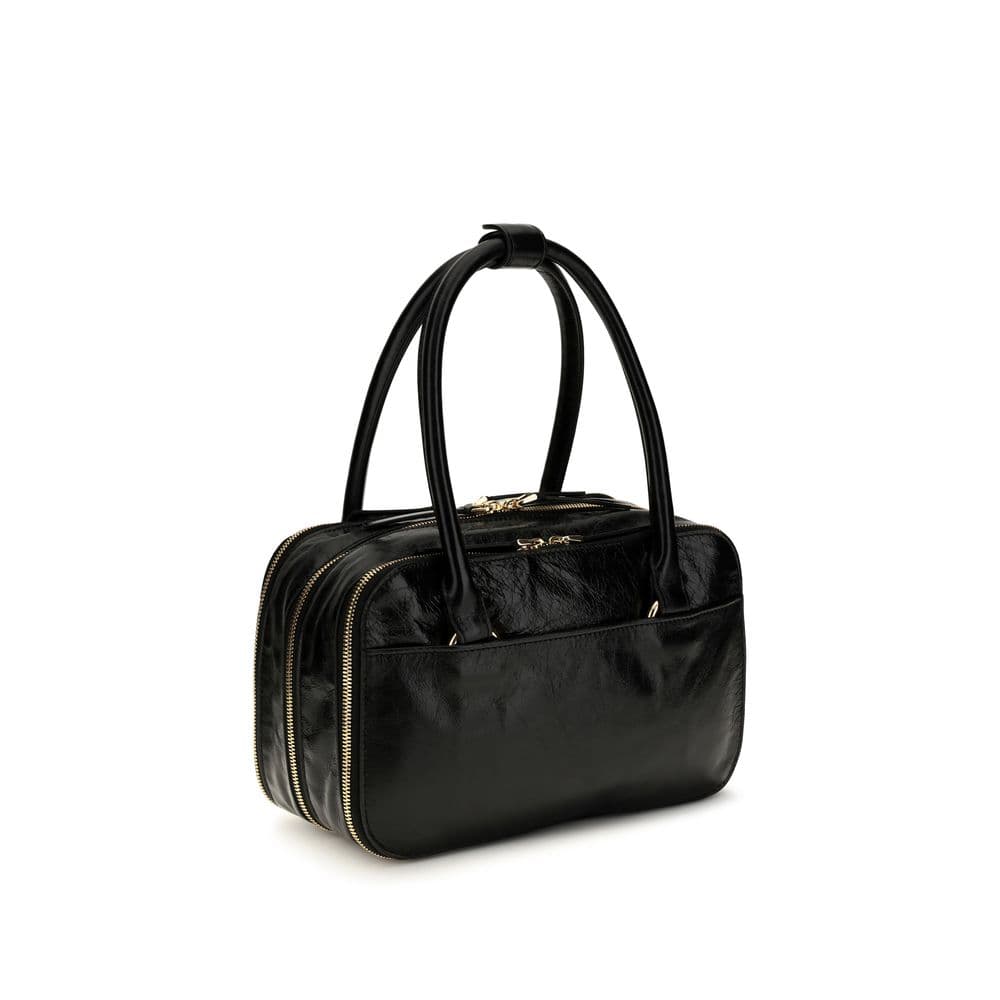 Black Calf Leather Bos Taurus Handbag - 3