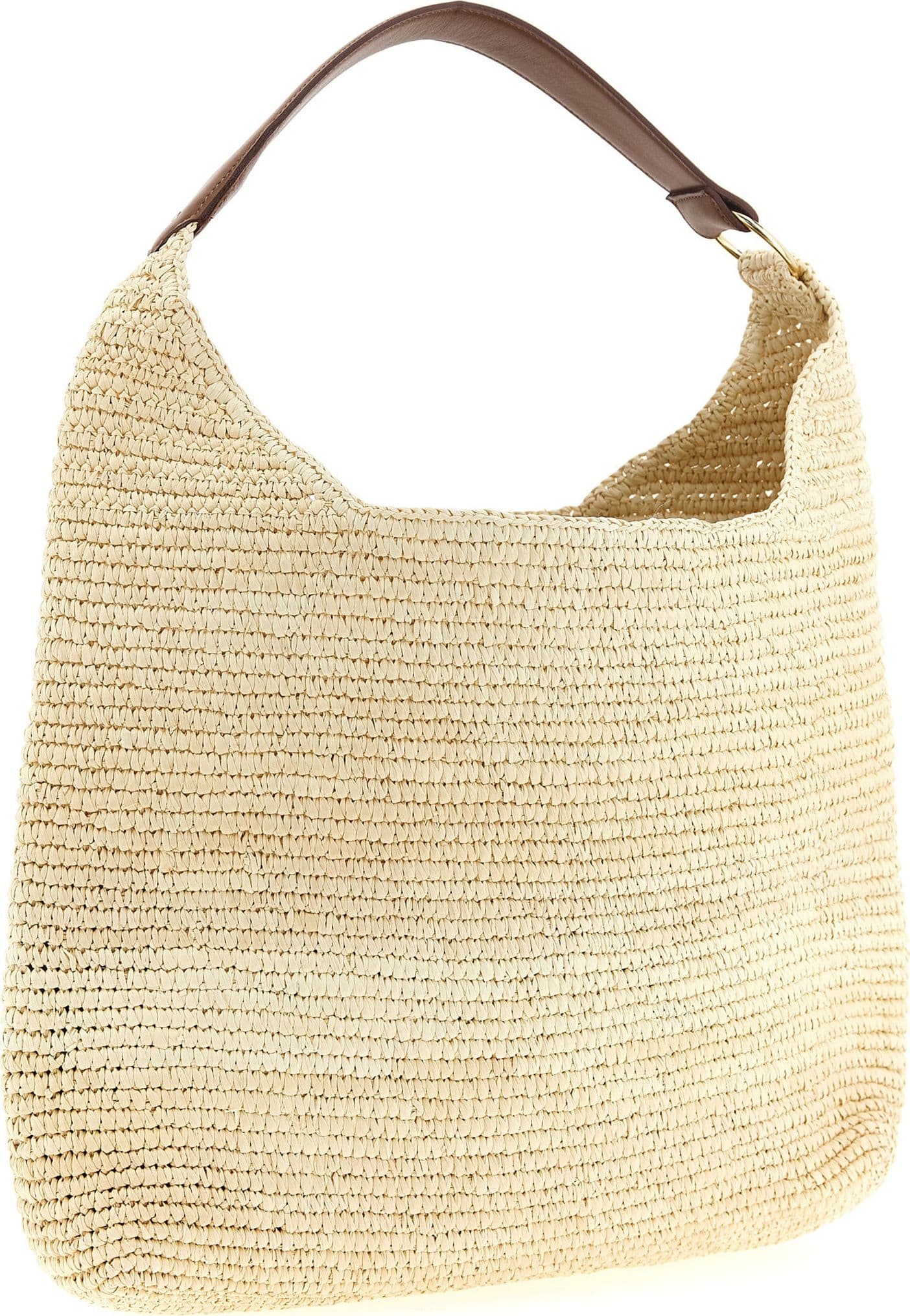 Brown Raffia Shoulder Bag - 2