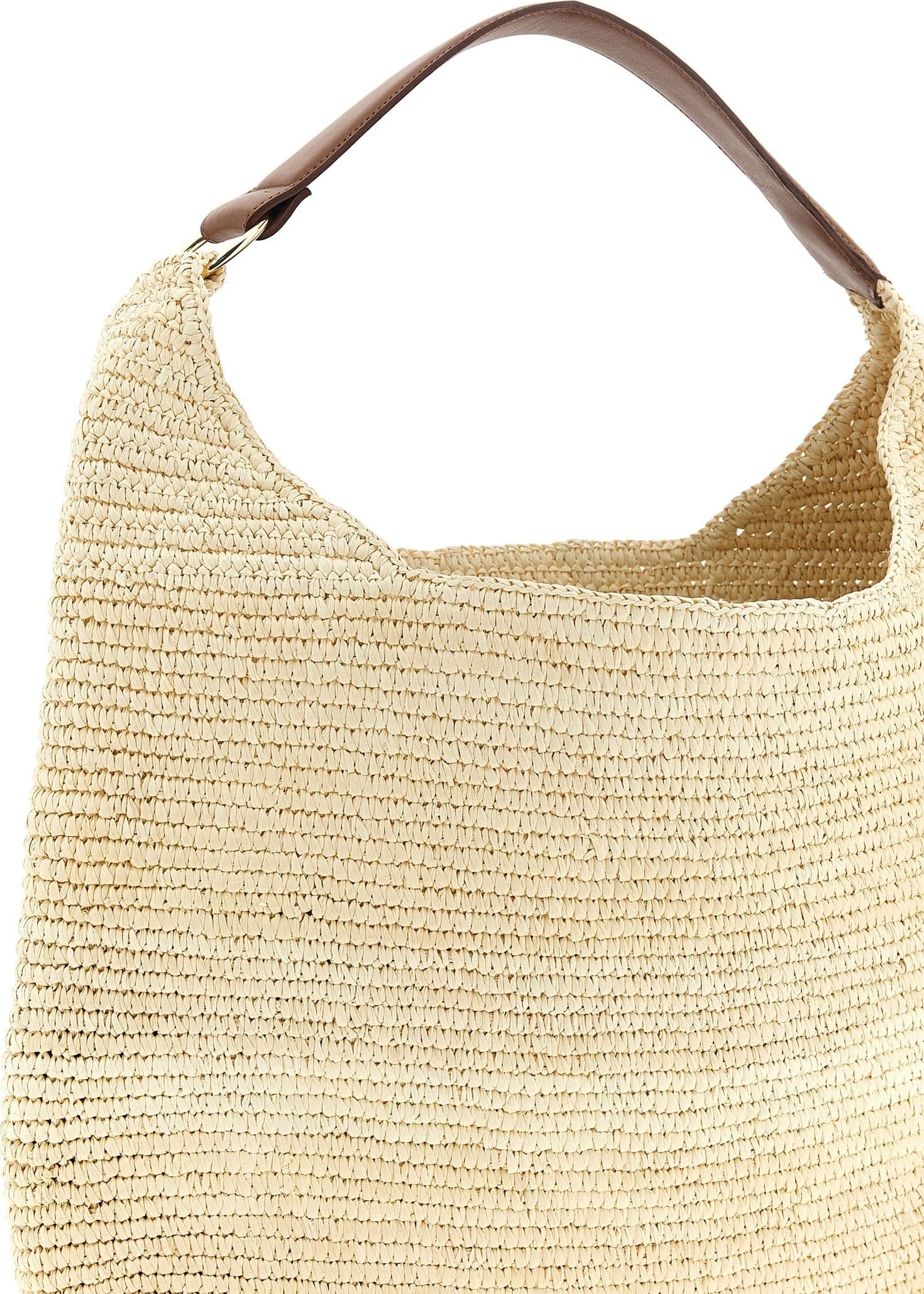 Brown Raffia Shoulder Bag - 3