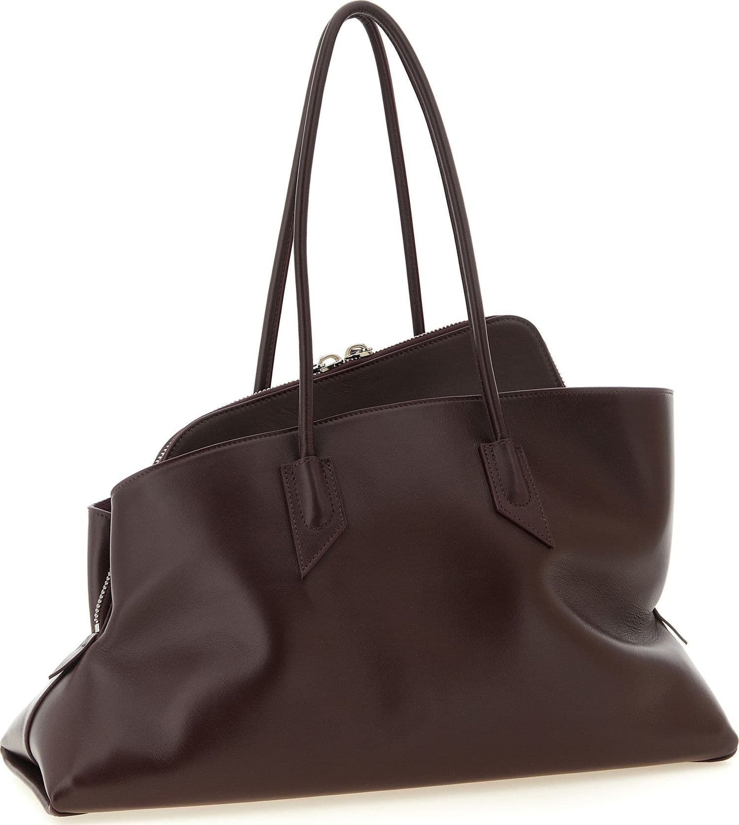 Purple Bovine Leather Shoulder Bag - 2