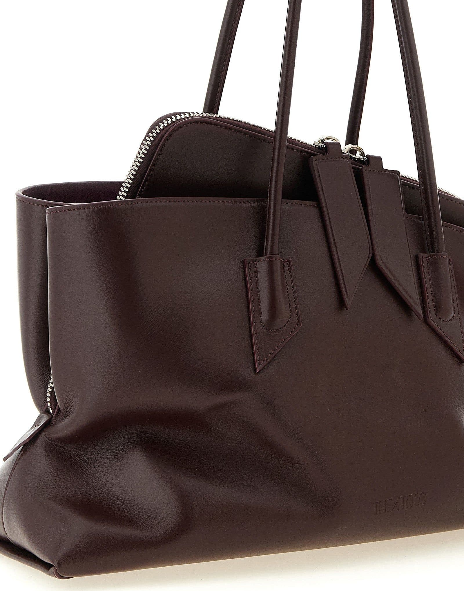 Purple Bovine Leather Shoulder Bag - 3