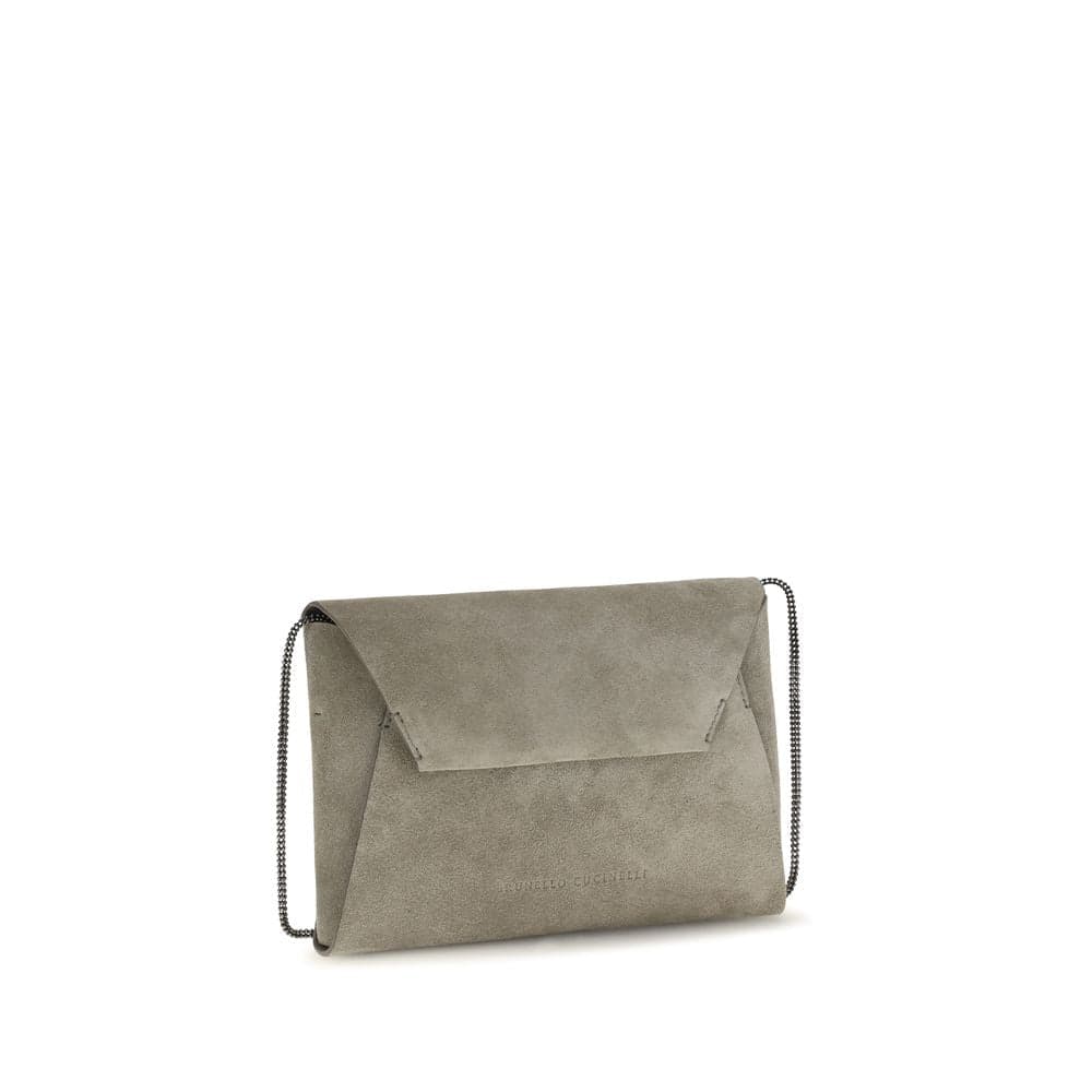 Gray Calf Leather Bos Taurus Clutch Bag - 2