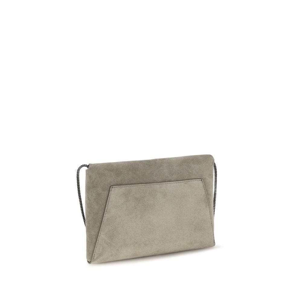 Gray Calf Leather Bos Taurus Clutch Bag - 3