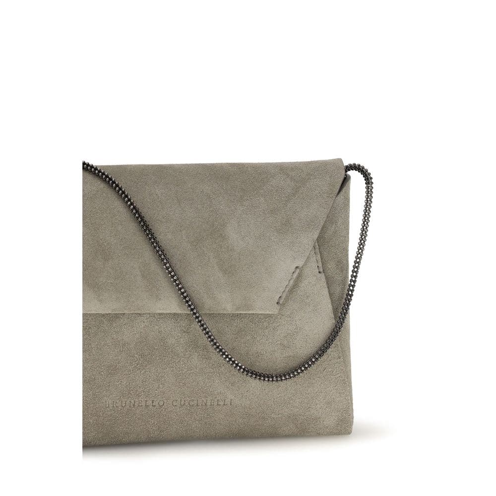 Gray Calf Leather Bos Taurus Clutch Bag - 4