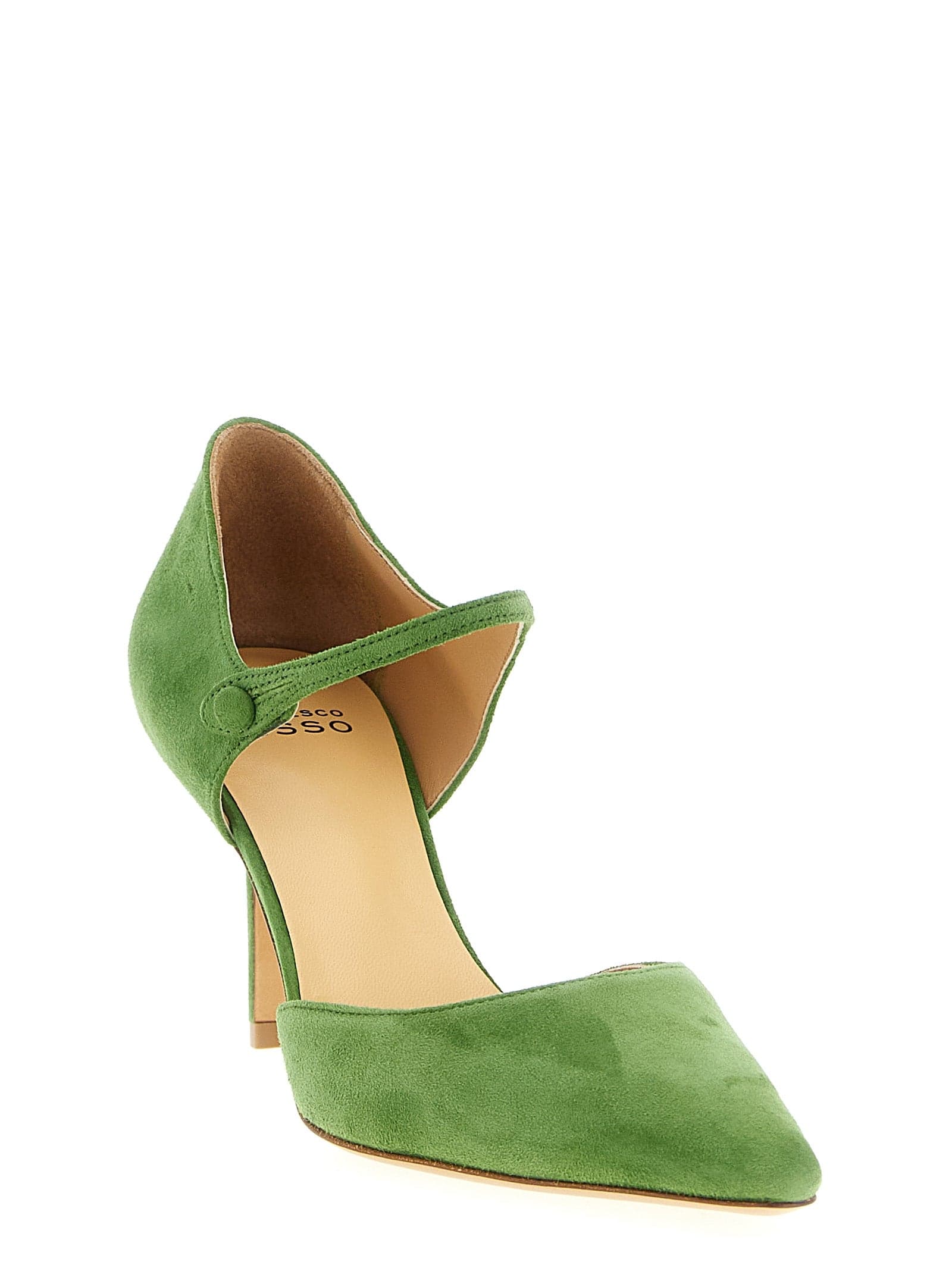 Bicolor Goatskin Mid Heel Pumps - 2