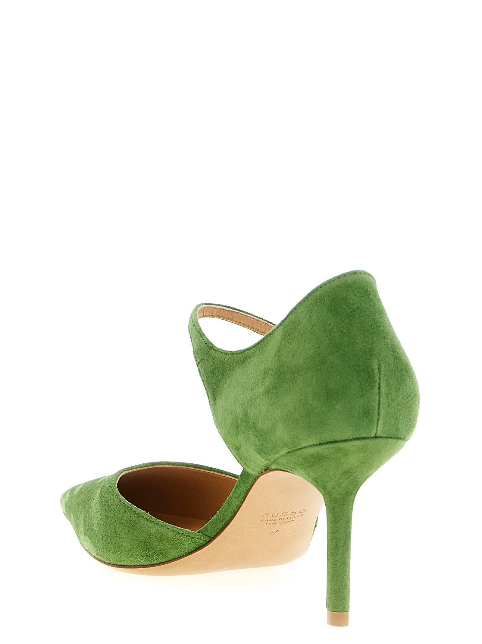 Bicolor Goatskin Mid Heel Pumps - 3