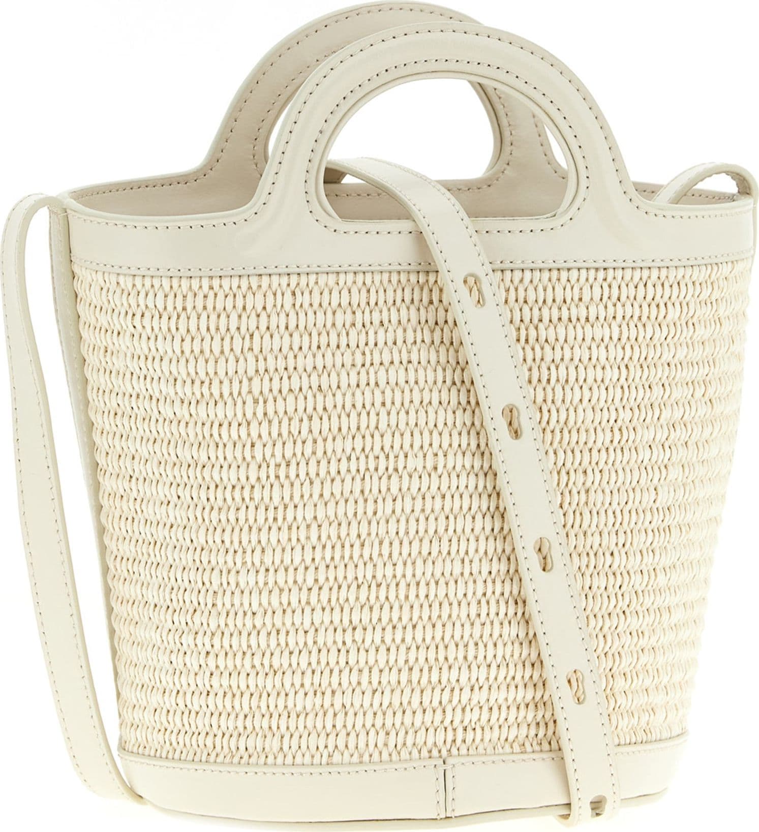 White Cotton Handbag - 2