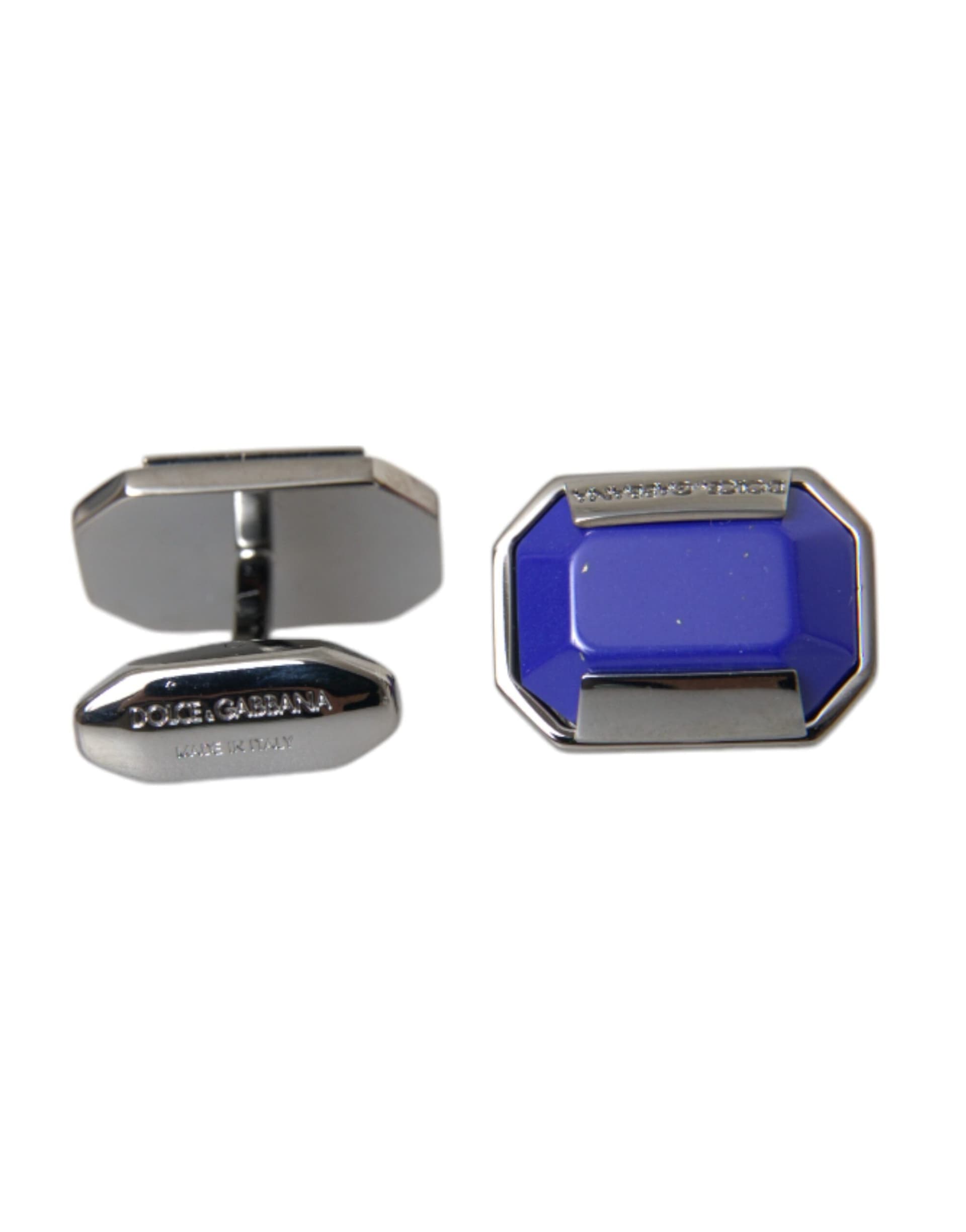Silver Plated Brass Pin Crystal Cufflinks - 4