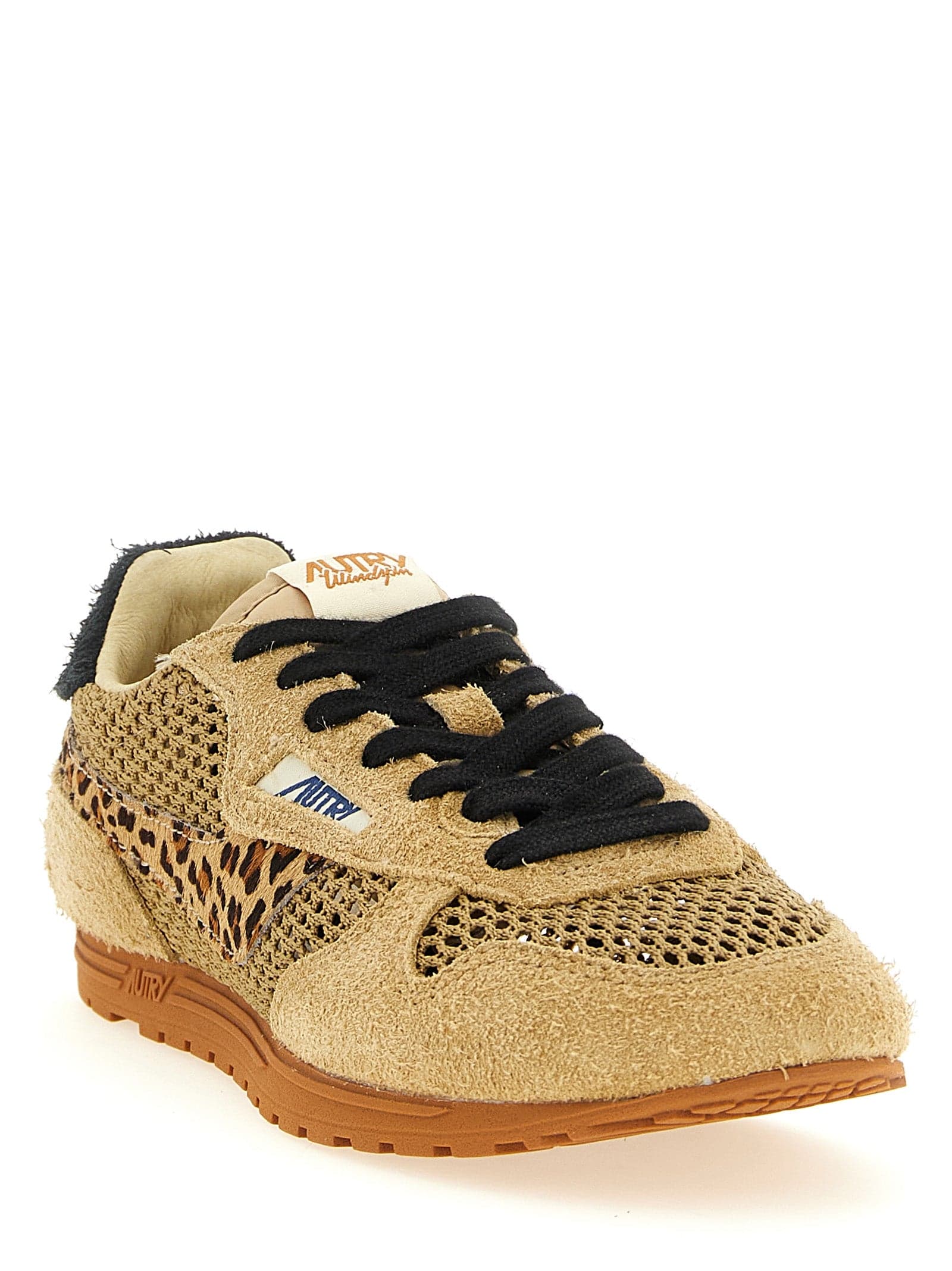 Beige Cotton Athletic Sneakers - 2