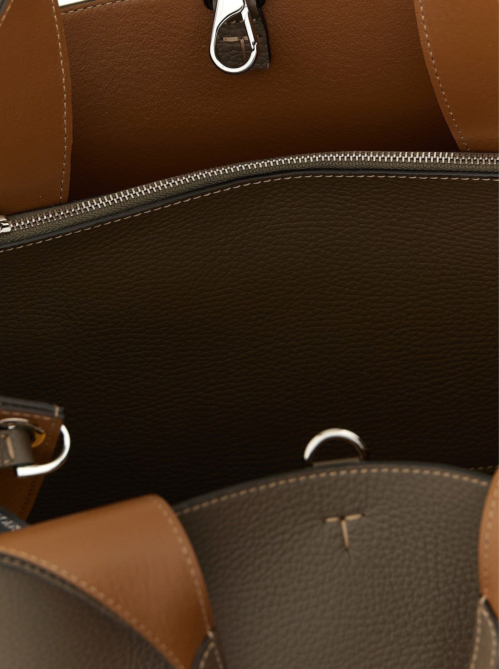 Gray Calfskin Handbag - 4