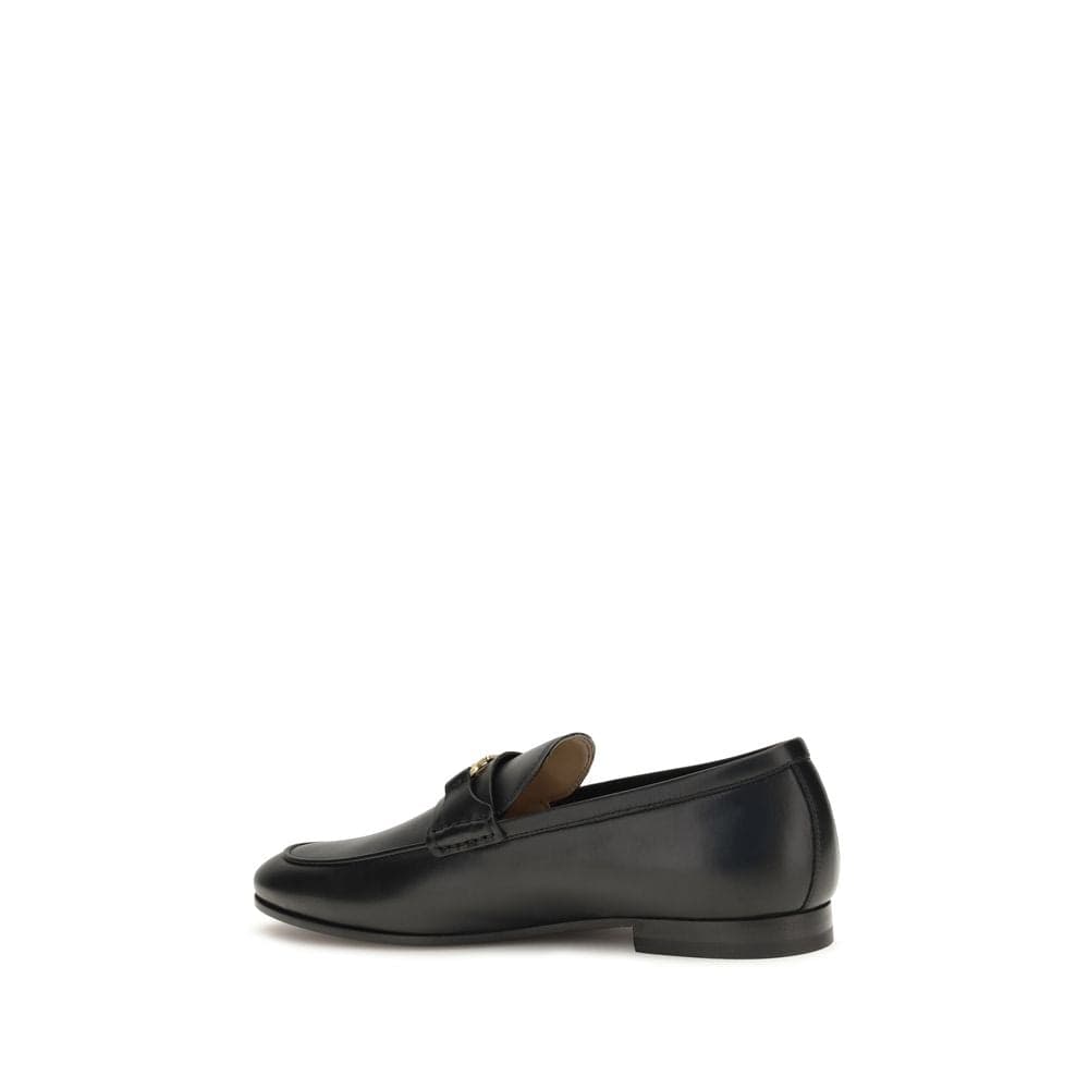 Black Calf Leather Bos Taurus Slip-On Loafers - 3