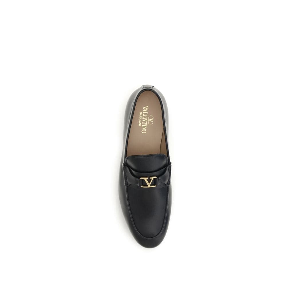 Black Calf Leather Bos Taurus Slip-On Loafers - 4