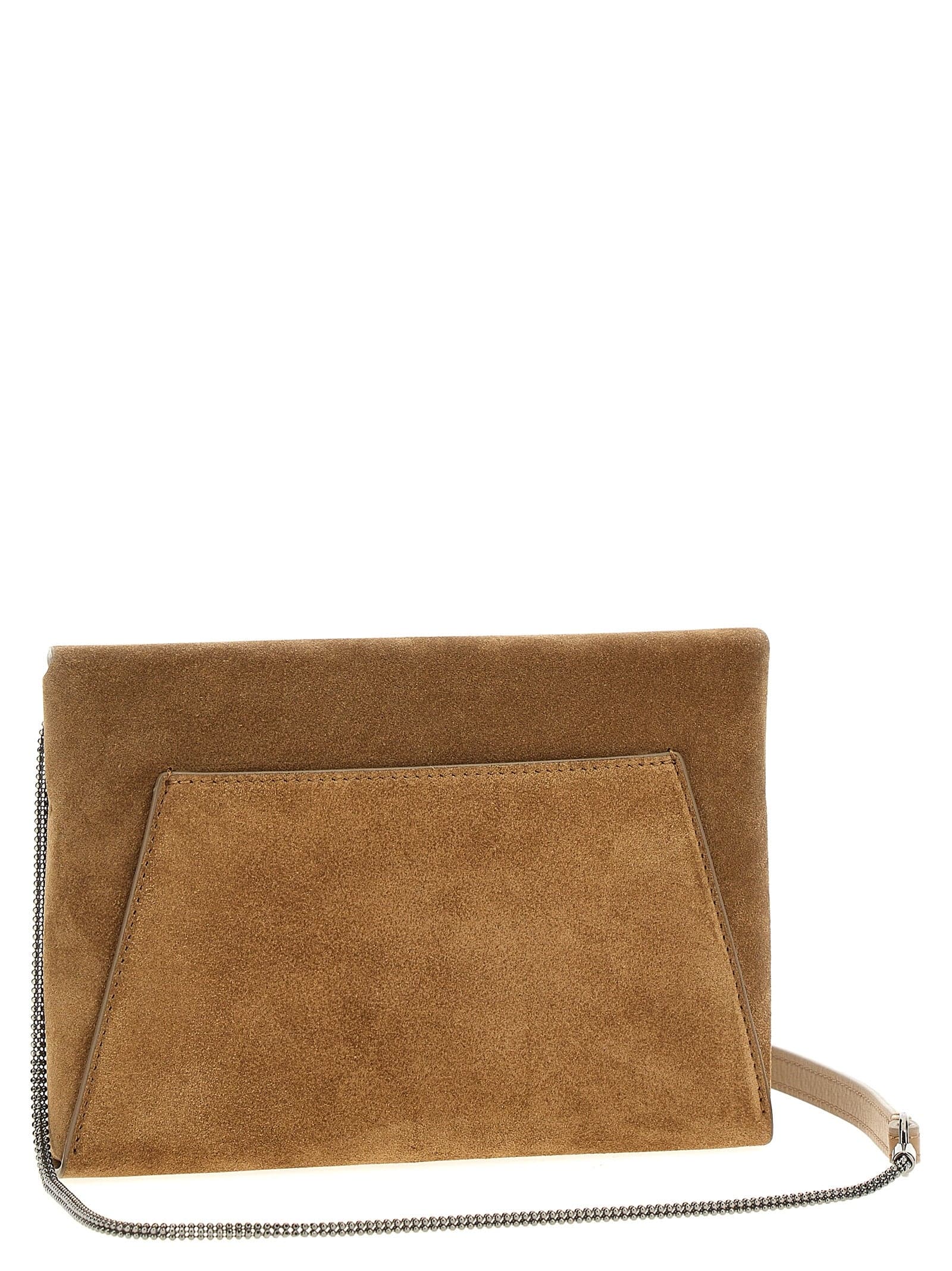 Brown Calfskin Clutch Bag - 2