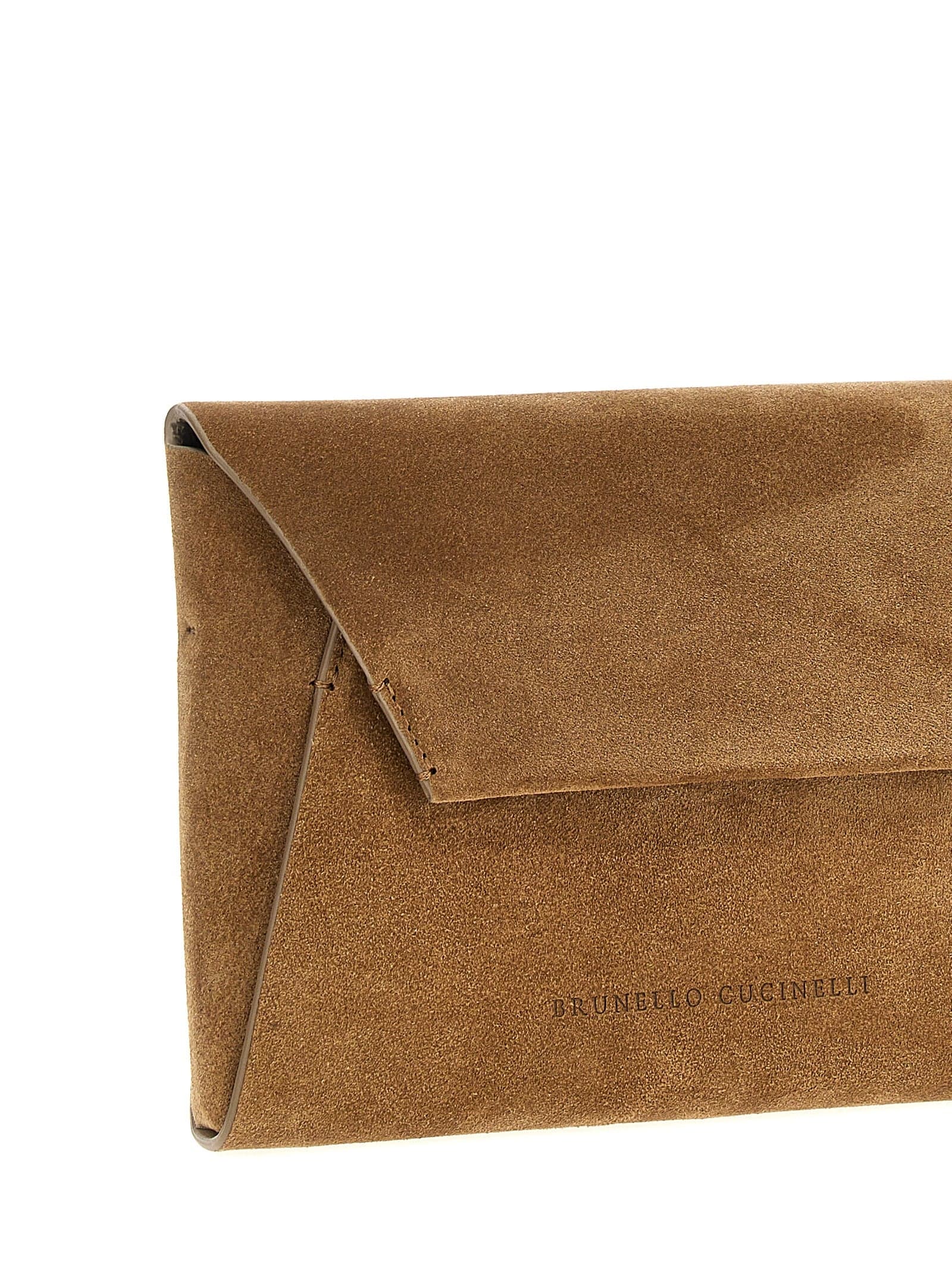 Brown Calfskin Clutch Bag - 3