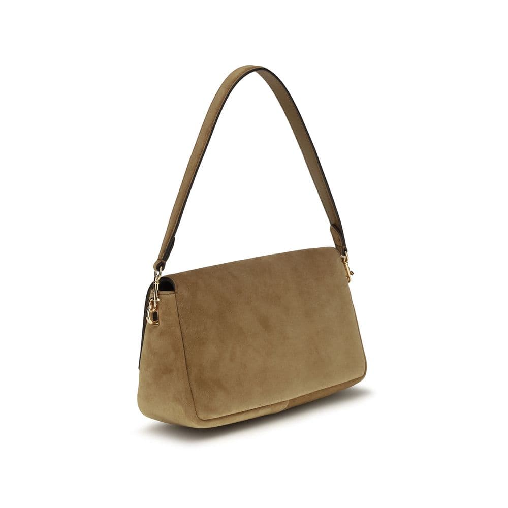 Beige Leather Shoulder Bag - 3
