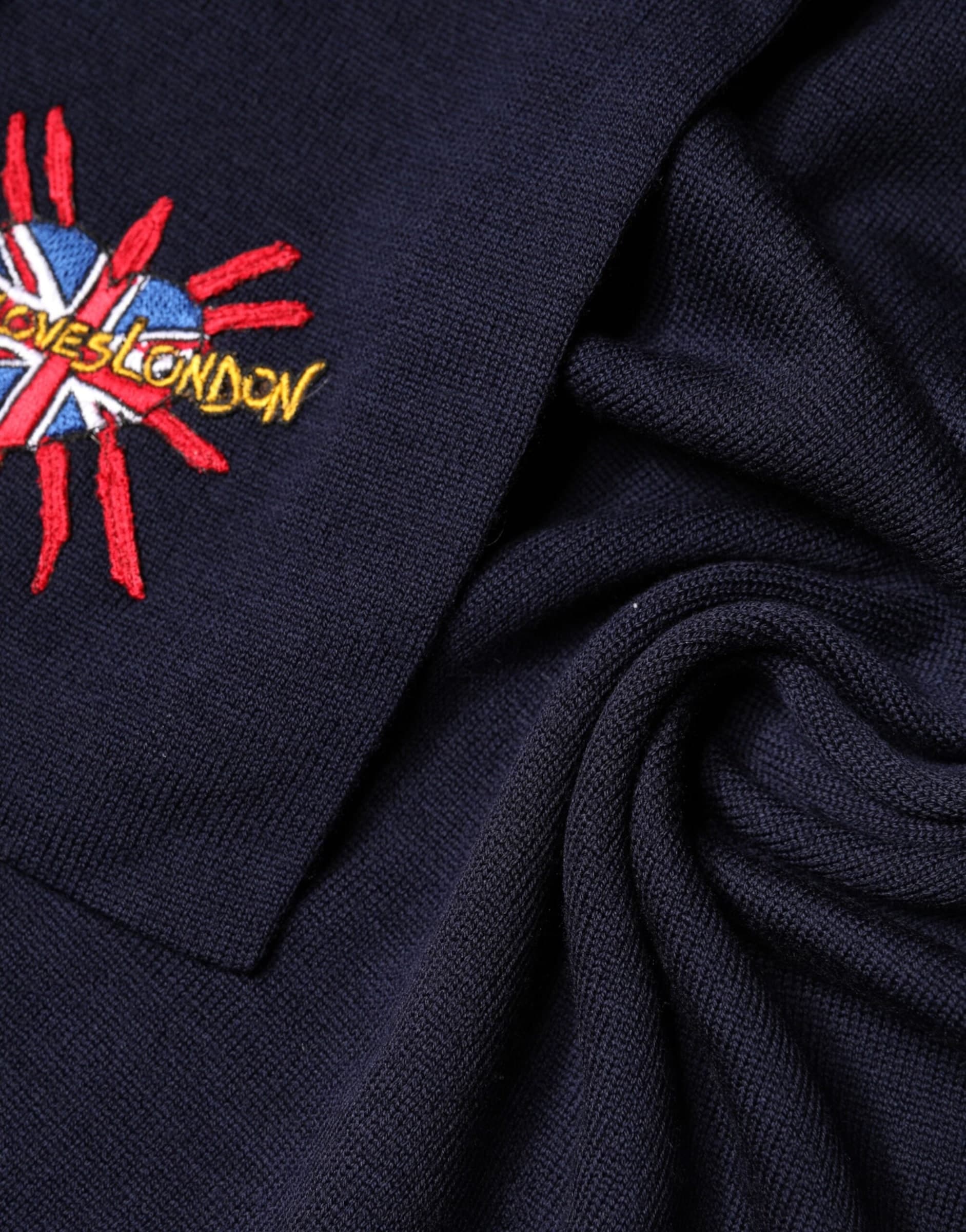 Blue Wool DG Loves London Neck Wrap Scarf - 4