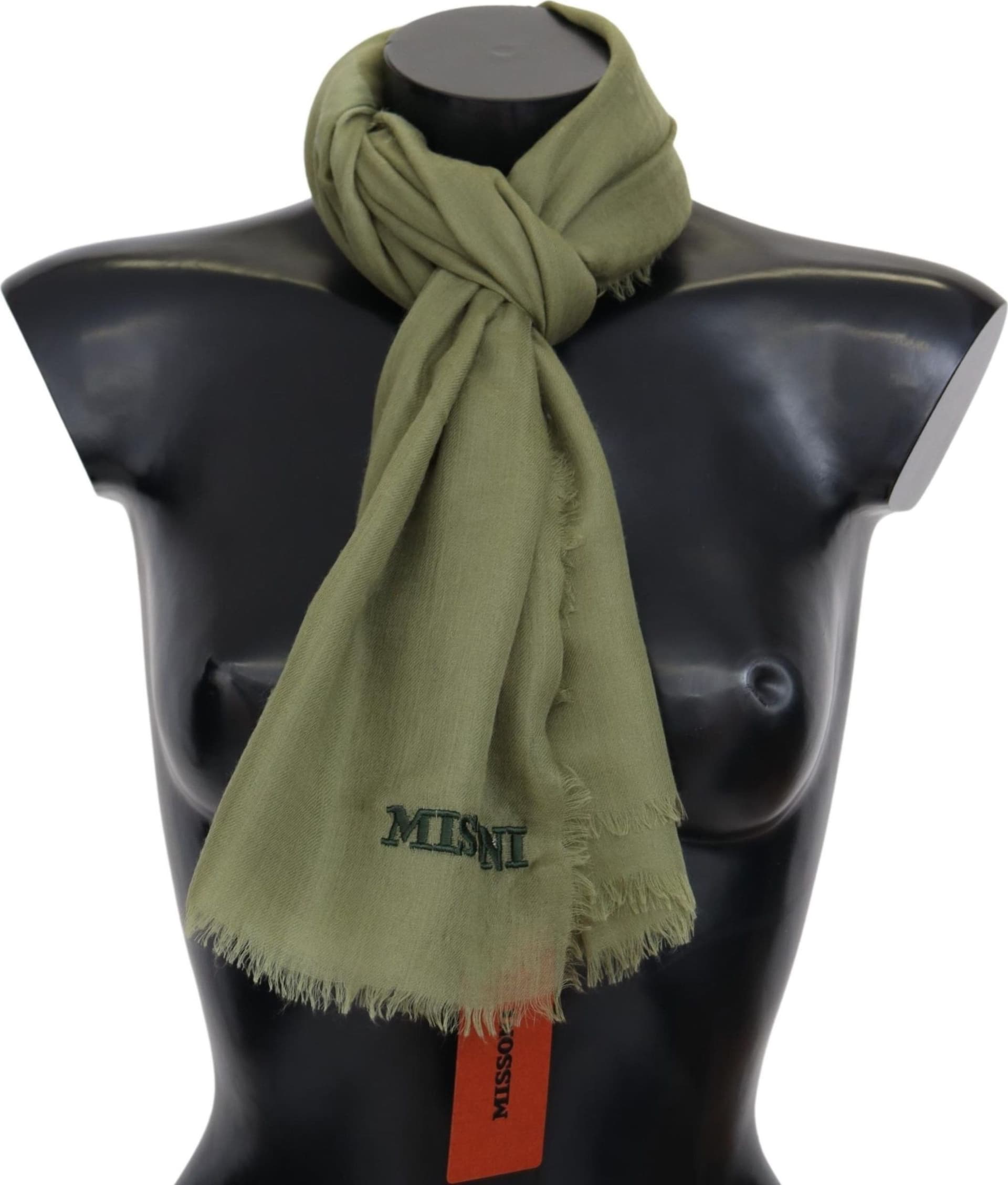 Green Cashmere Unisex Neck Wrap Scarf - 3