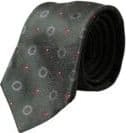 Dark Gray 100% Silk Fantasy Adjustable Men Tie - 2