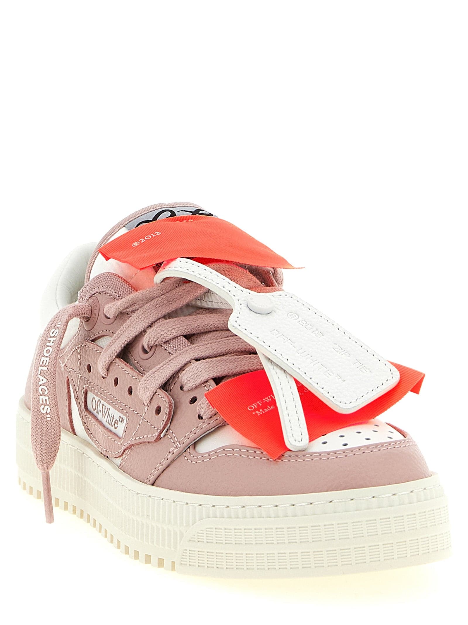 Multicolor Leather Low Top Sneakers - 3